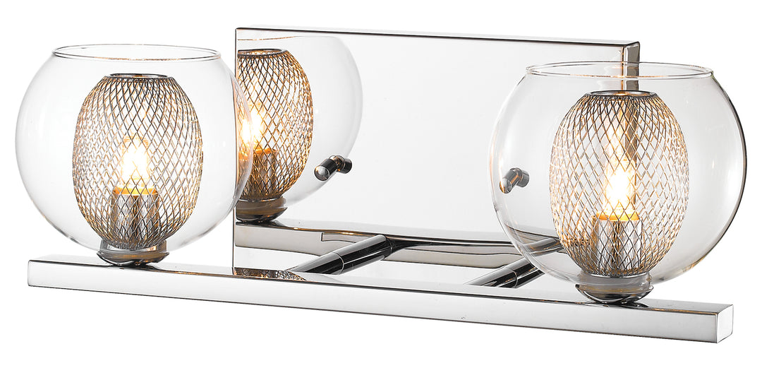 Chrome  2 Light 13-25/32in Wide LED Bathroom Vanity Light by Z-Lite