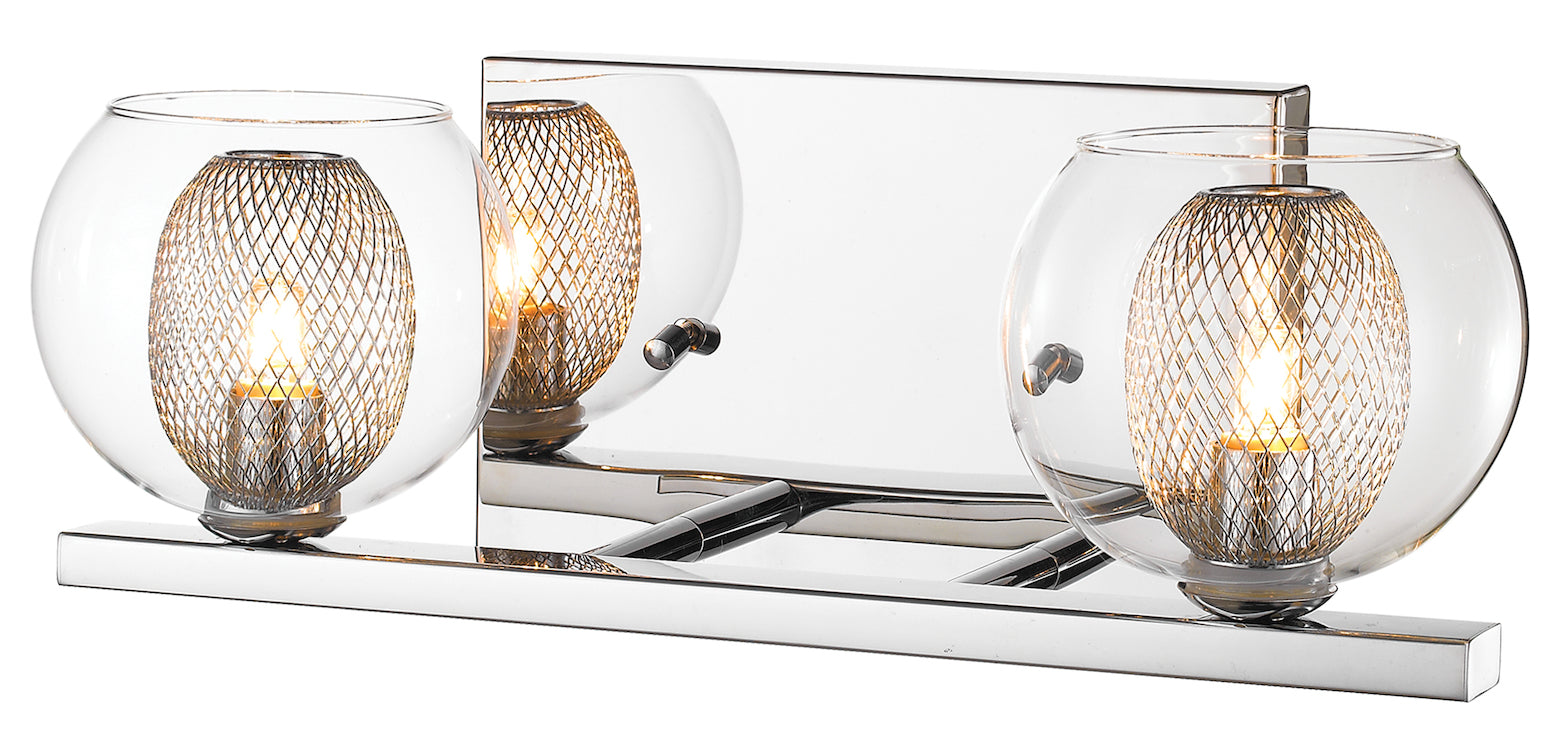 Chrome  2 Light 13-25/32in Wide LED Bathroom Vanity Light by Z-Lite