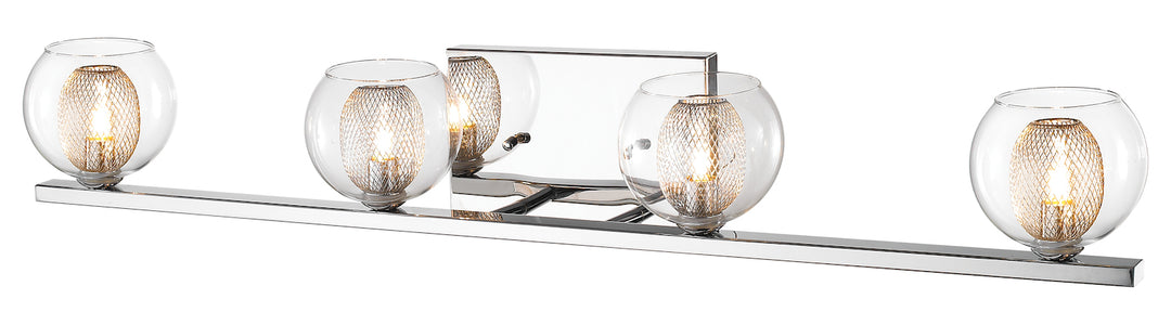 Chrome  4 Light 32-11/16in Wide LED Bathroom Vanity Light by Z-Lite