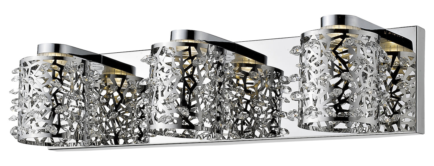 Chrome  3 Light 20-15/32in Wide Integrated LED Vanity Light by Z-Lite