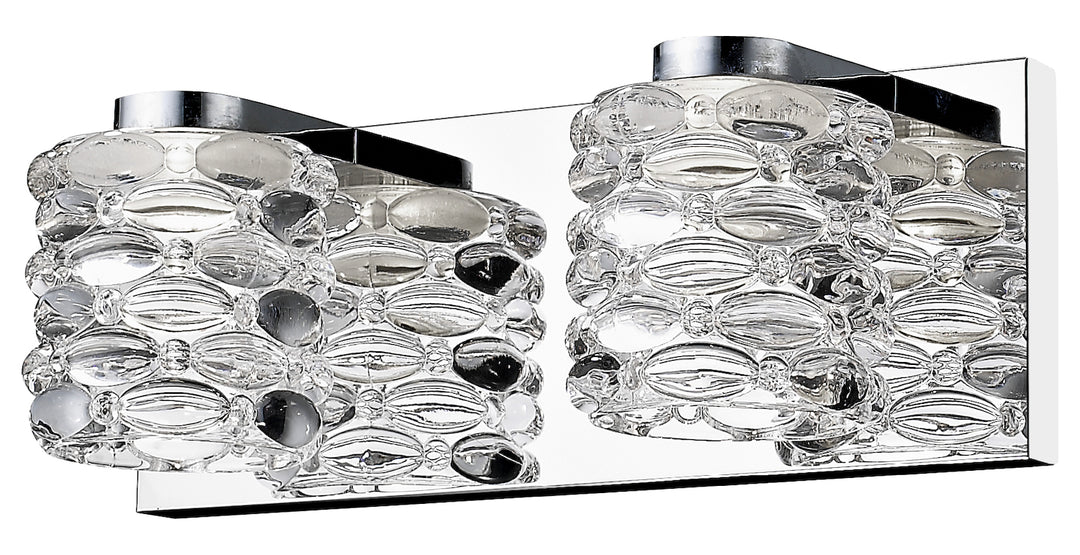 Chrome  2 Light 12-19/32in Wide Integrated LED Vanity Light by Z-Lite