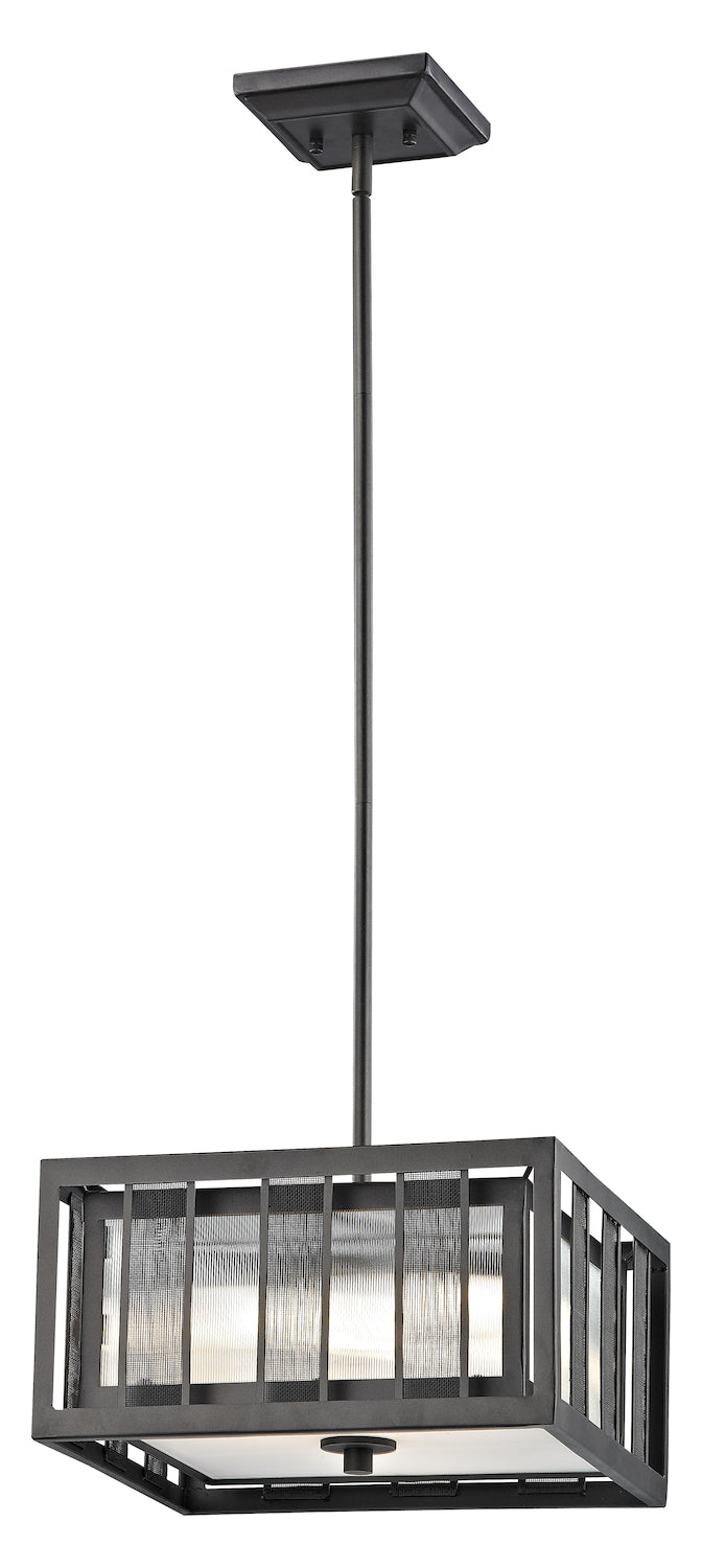Bronze  3 Light 14in Wide Pendant by Z-Lite