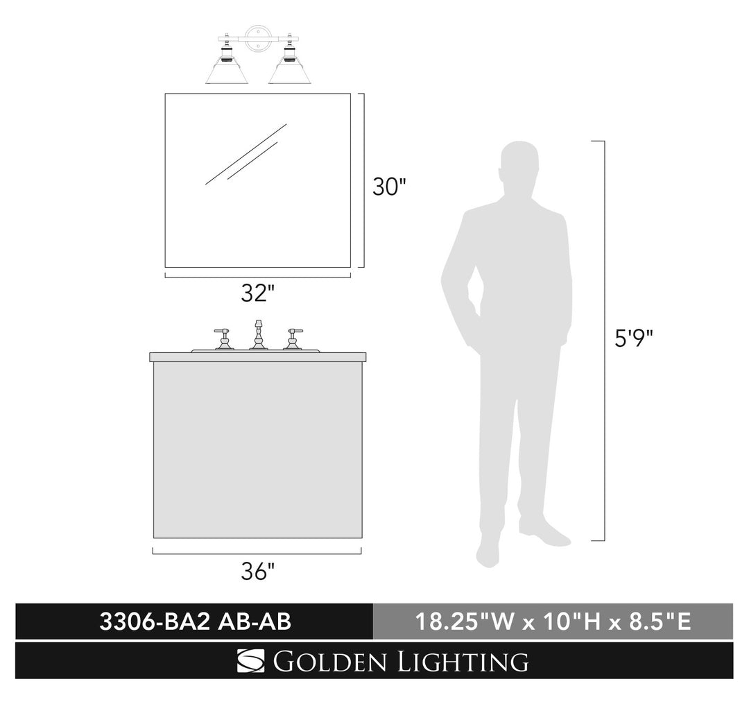 2 Light Bath Vanity