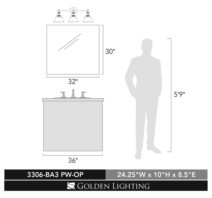 3 Light Bath Vanity