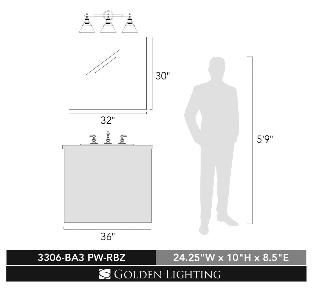 3 Light Bath Vanity