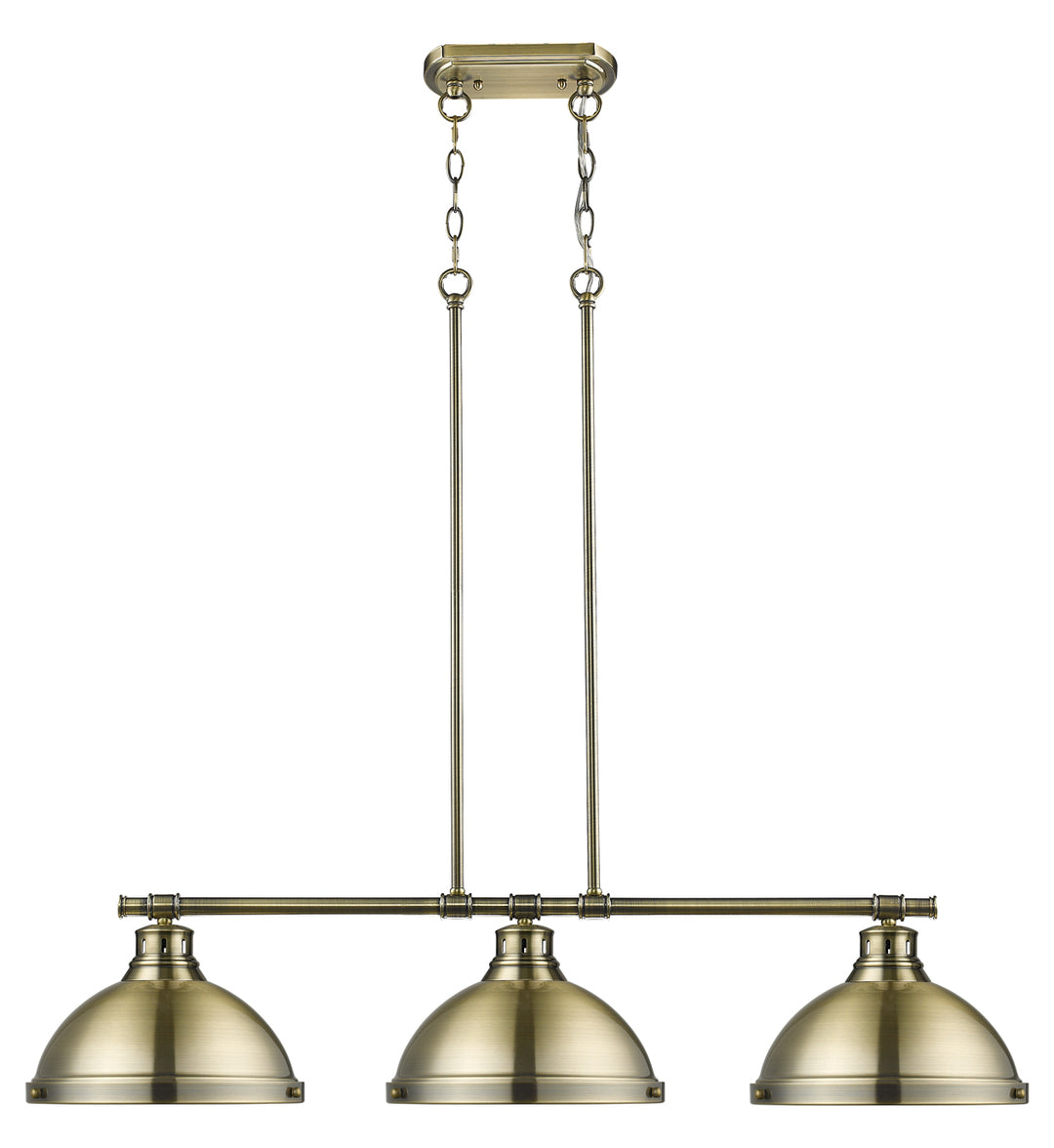 3 Light Linear Pendant by Golden
