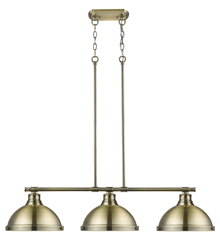 3 Light Linear Pendant by Golden