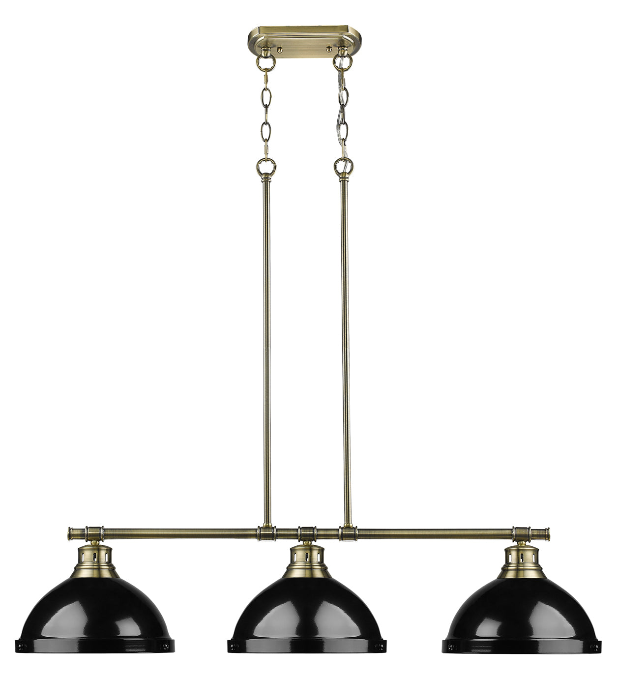 3 Light Linear Pendant by Golden