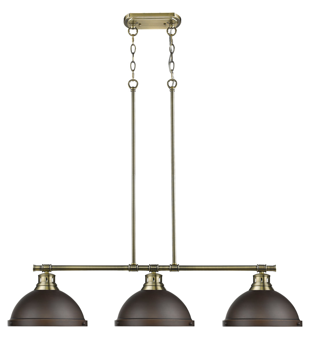 3 Light Linear Pendant by Golden
