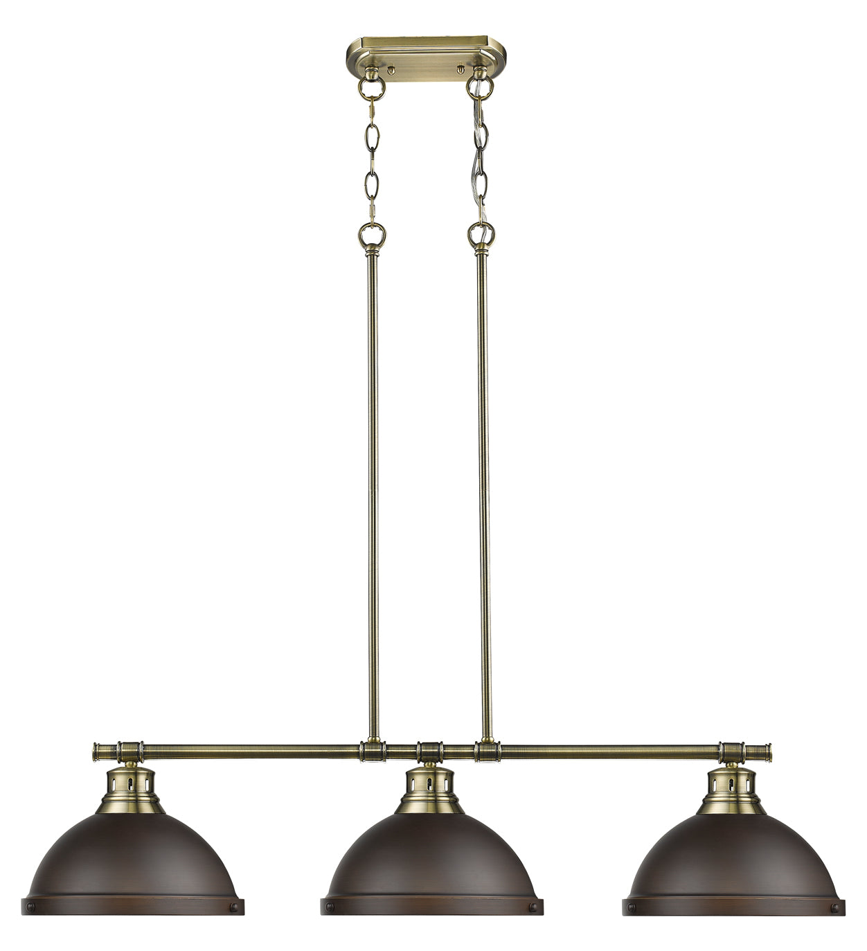 3 Light Linear Pendant by Golden