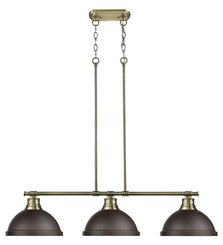 3 Light Linear Pendant by Golden