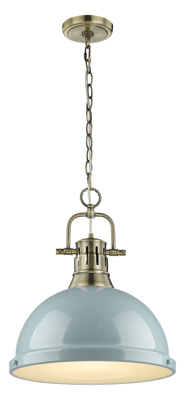 1 Light Pendant With Chain by Golden