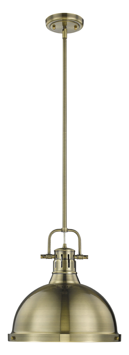 1 Light Pendant With Rod by Golden