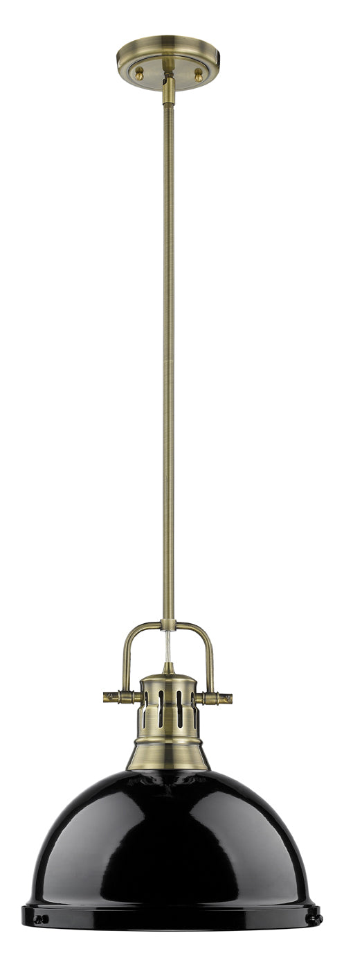 1 Light Pendant With Rod by Golden