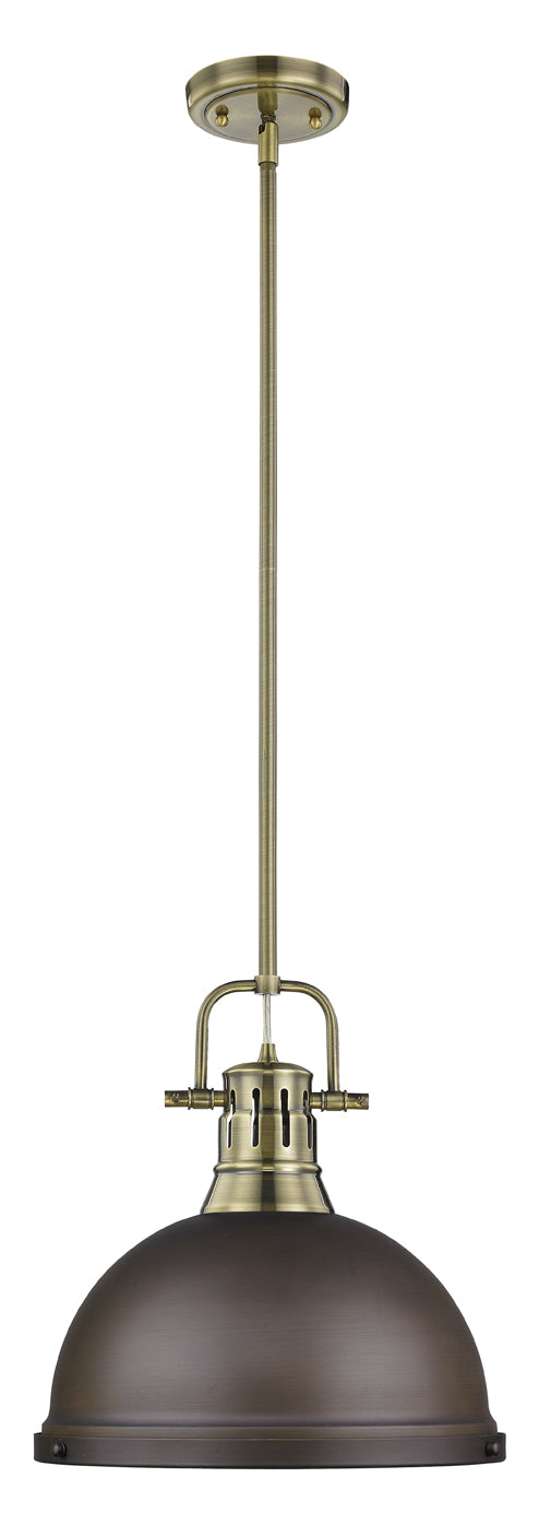 1 Light Pendant With Rod by Golden