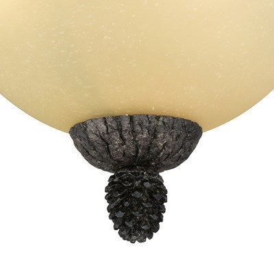 15.5-in Flush Mount Ceiling Light Black Walnut