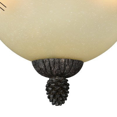 3L Semi-Flush Mount Black Walnut