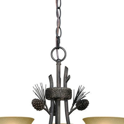 3L Mini Chandelier Black Walnut