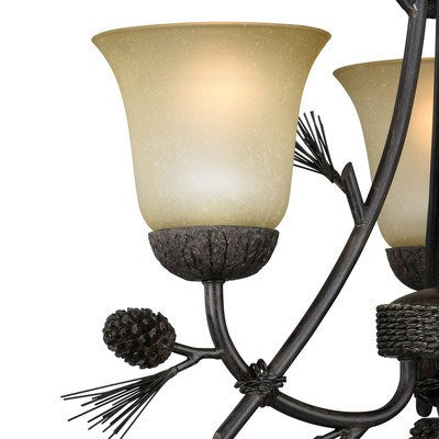 3L Mini Chandelier Black Walnut