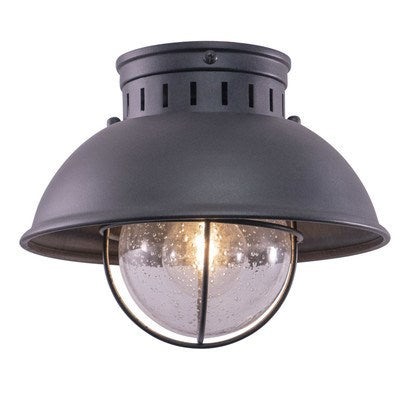 10-in Outdoor Flush Mount Ceiling Light Textured Gray by Vaxcel International