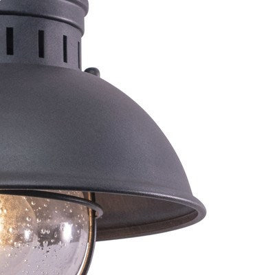 10-in Outdoor Flush Mount Ceiling Light Textured Gray