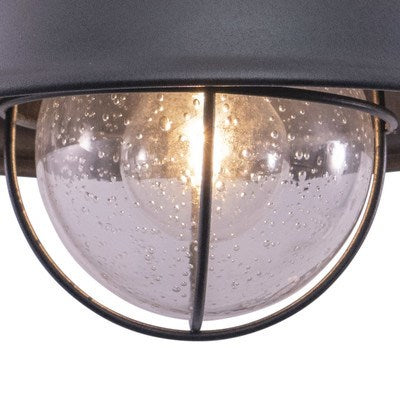 10-in Outdoor Flush Mount Ceiling Light Textured Gray