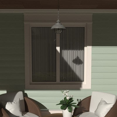 10-in Outdoor Pendant Textured Gray