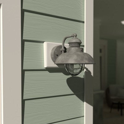 8-in Outdoor Wall Light Textured Gray
