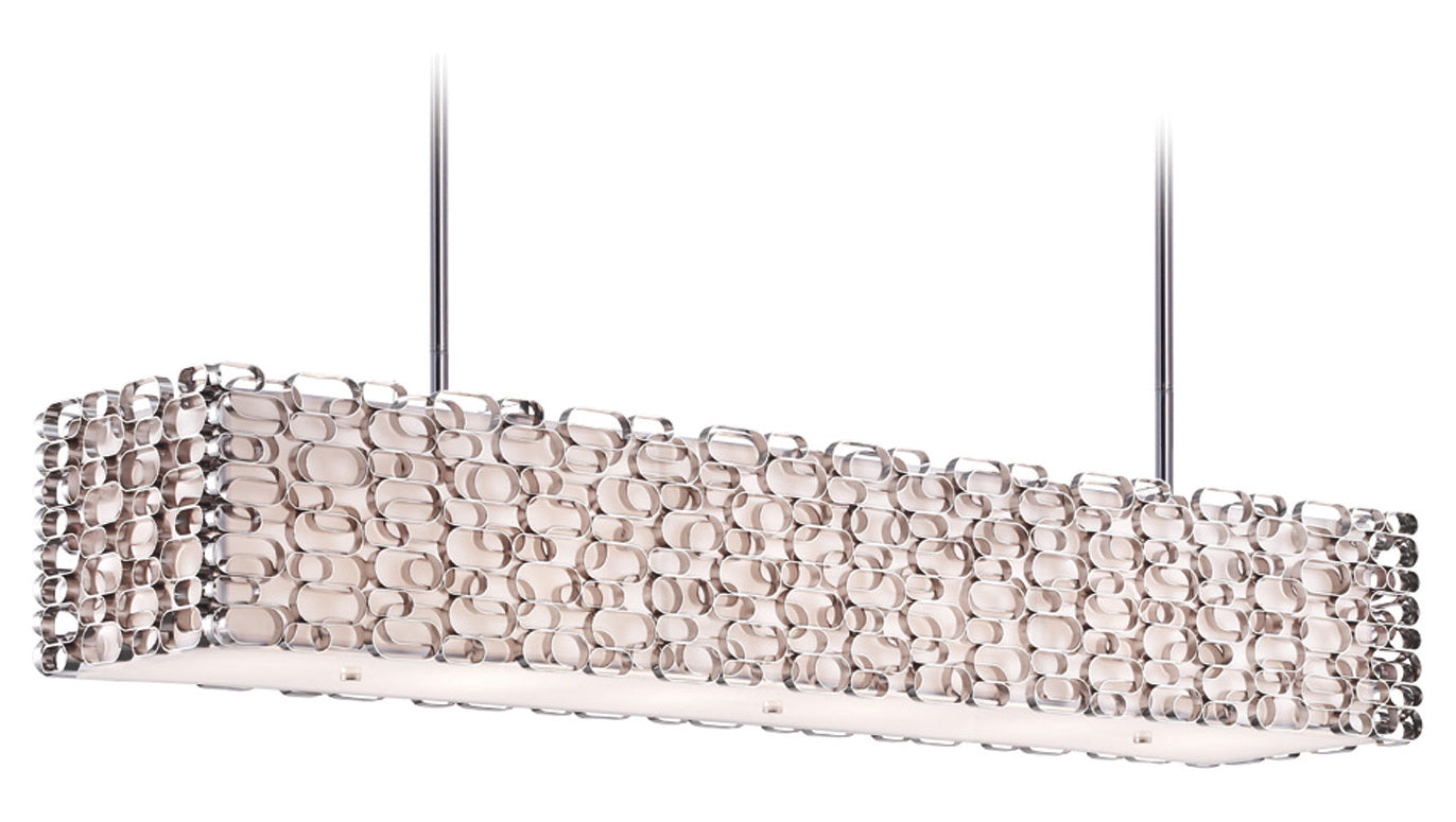 Collection Metal Oval Pattern Rectangle Hanging Fixture by Avenue Lighting