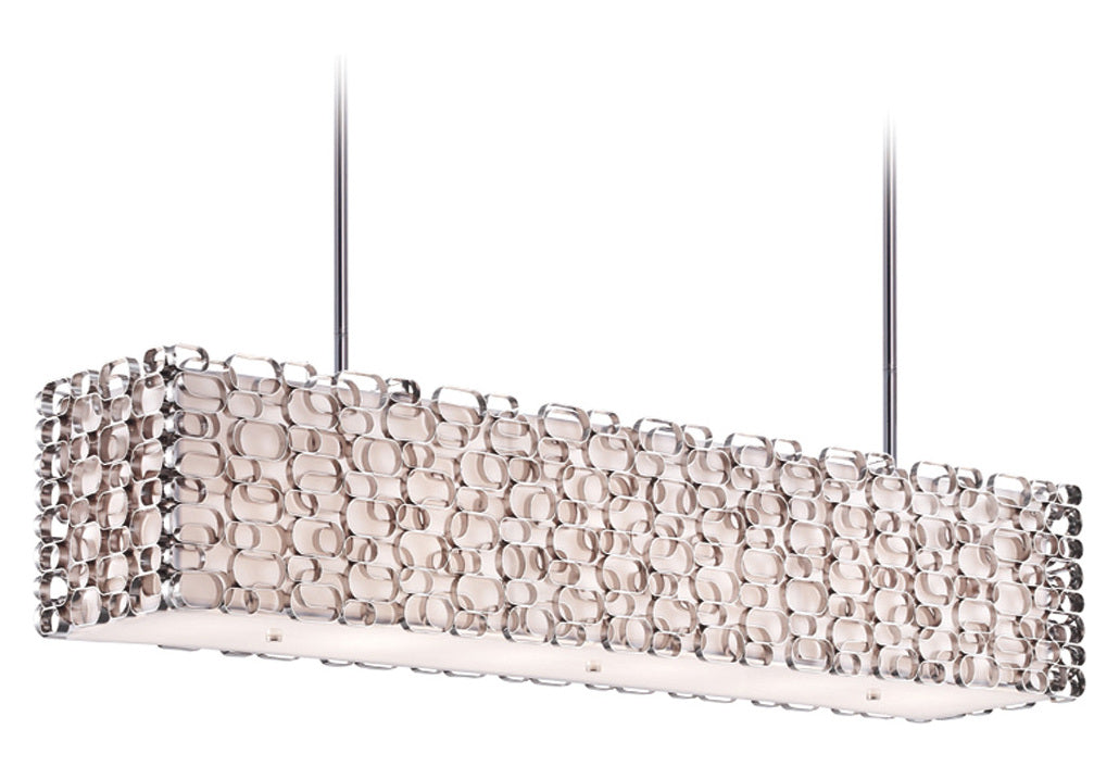Collecton Metal Oval Pattern Rectangle Hanging Fixture by Avenue Lighting