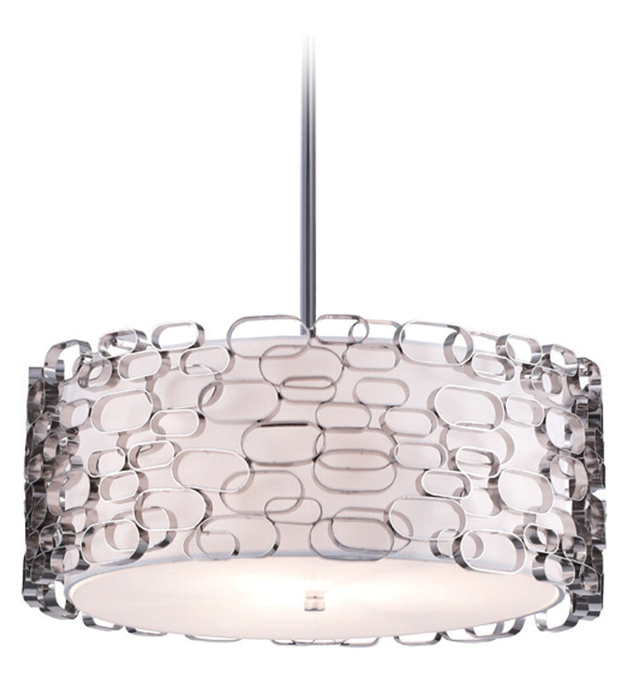 Collection Metal Oval Pattern Round Hanging Fixture by Avenue Lighting