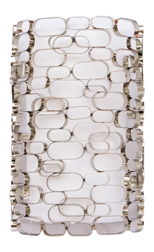 Collection Collection Polish Nickel Oval Pattern / White Slik Shad by Avenue Lighting