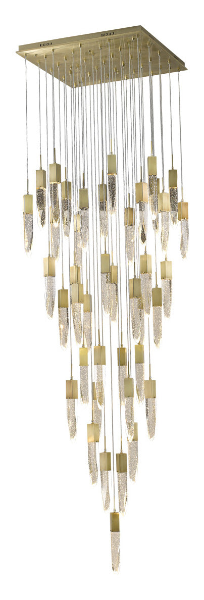 The Aspen Collections Magnificent Cascading Led Points Encased By Hand Polished by Avenue Lighting