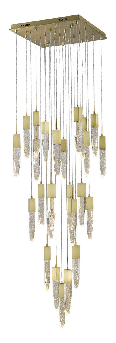 The Aspen Collections Magnificent Cascading Led Points Encased By Hand Polished by Avenue Lighting