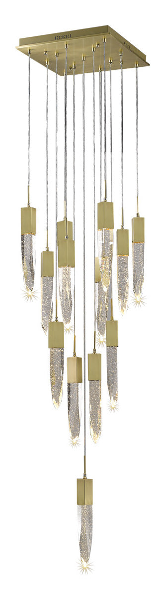 The Aspen Collections Magnificent Cascading Led Points Encased By Hand Polished by Avenue Lighting