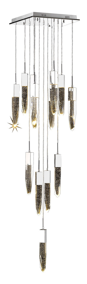 The Aspen Collections Magnificent Cascading Led Points Encased By Hand Polished by Avenue Lighting