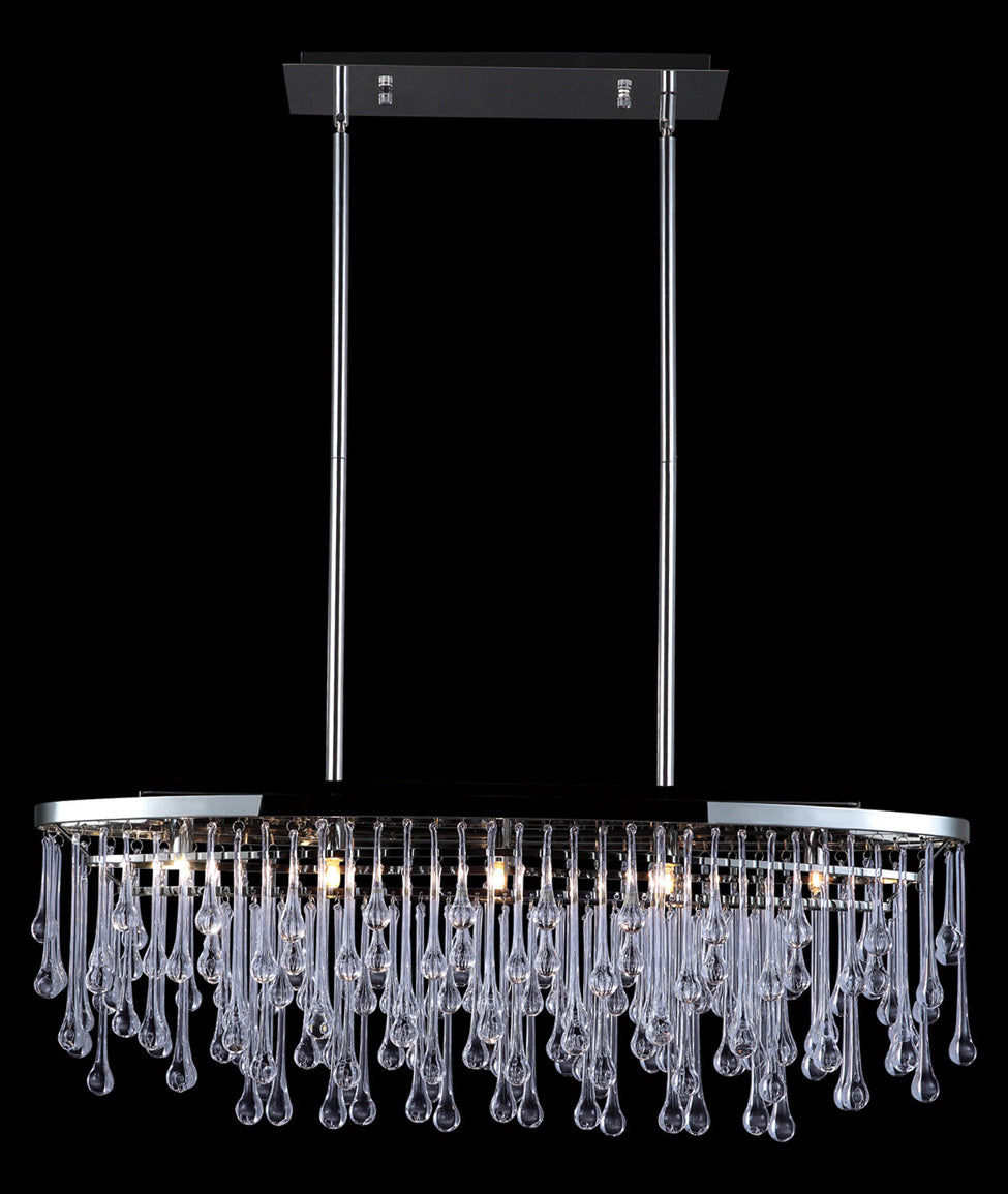 Collection Polished Nickel And Tear Drop Crsytal Oval Hanging Fi by Avenue Lighting