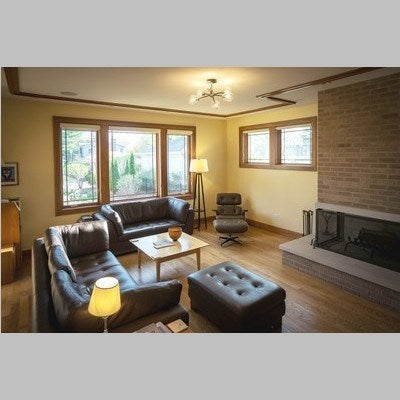 25-in Semi Flush Ceiling Light Satin Nickel and Oil Rubbed Bronze