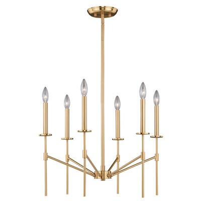 6L Chandelier Natural Brass by Vaxcel International