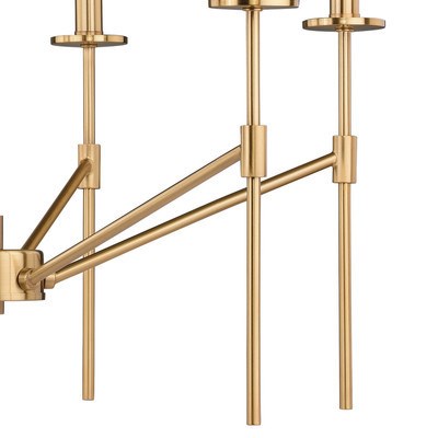 6L Chandelier Natural Brass
