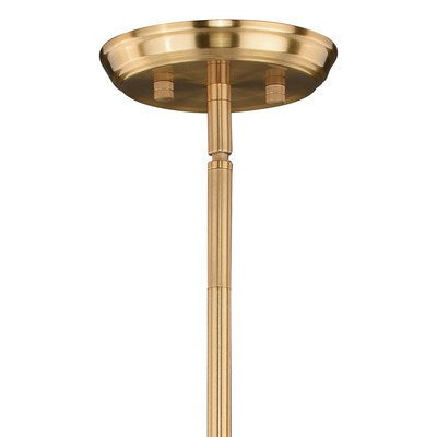 6L Chandelier Natural Brass