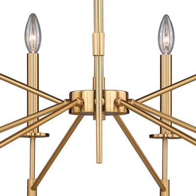 9L Chandelier Natural Brass