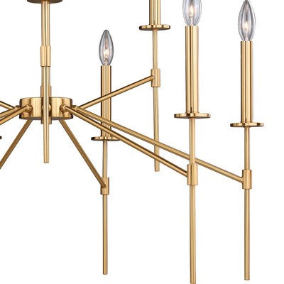 9L Chandelier Natural Brass