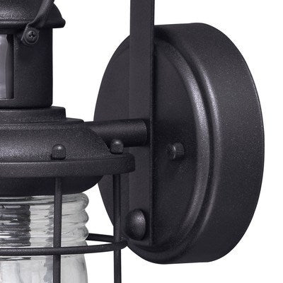 Motion Sensor Dusk to Dawn Outdoor Wall Light Textured Black