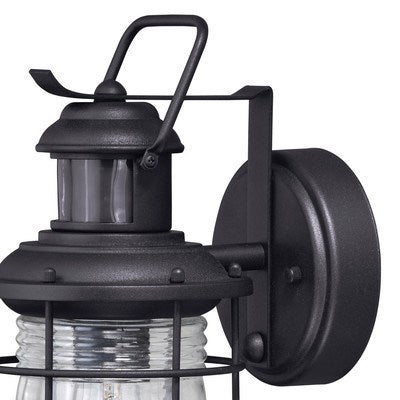 Motion Sensor Dusk to Dawn Outdoor Wall Light Textured Black