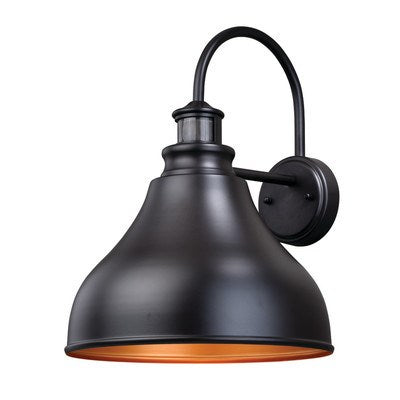 Motion Sensor Dusk to Dawn Outdoor Wall Light Oil Burnished Bronze by Vaxcel International