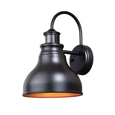 Motion Sensor Dusk to Dawn Outdoor Wall Light Oil Burnished Bronze by Vaxcel International