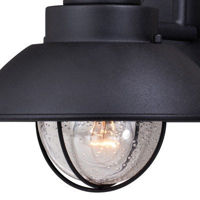 Motion Sensor Dusk to Dawn Outdoor Wall Light Textured Black