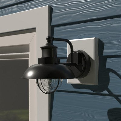 Motion Sensor Dusk to Dawn Outdoor Wall Light Textured Black