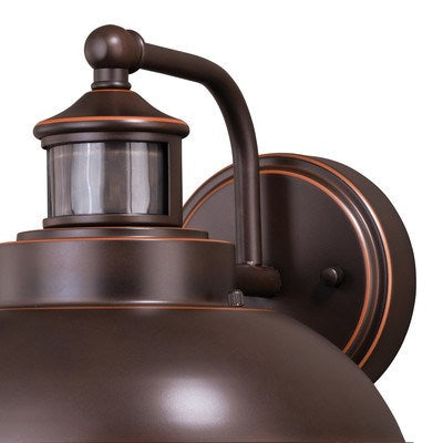 Motion Sensor Dusk to Dawn Outdoor Wall Light Burnished Bronze